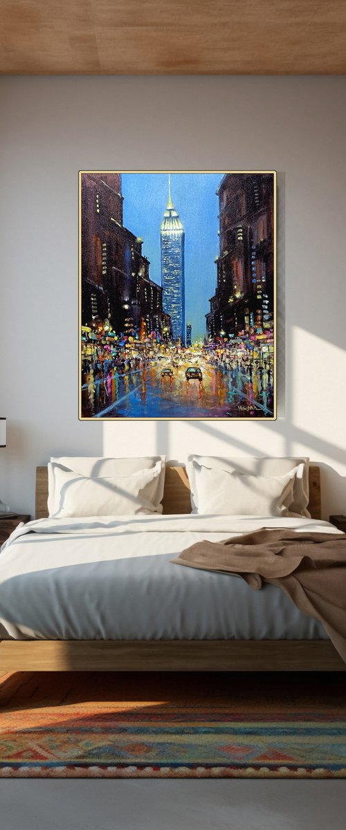 New York City in rain by Vishalandra Dakur