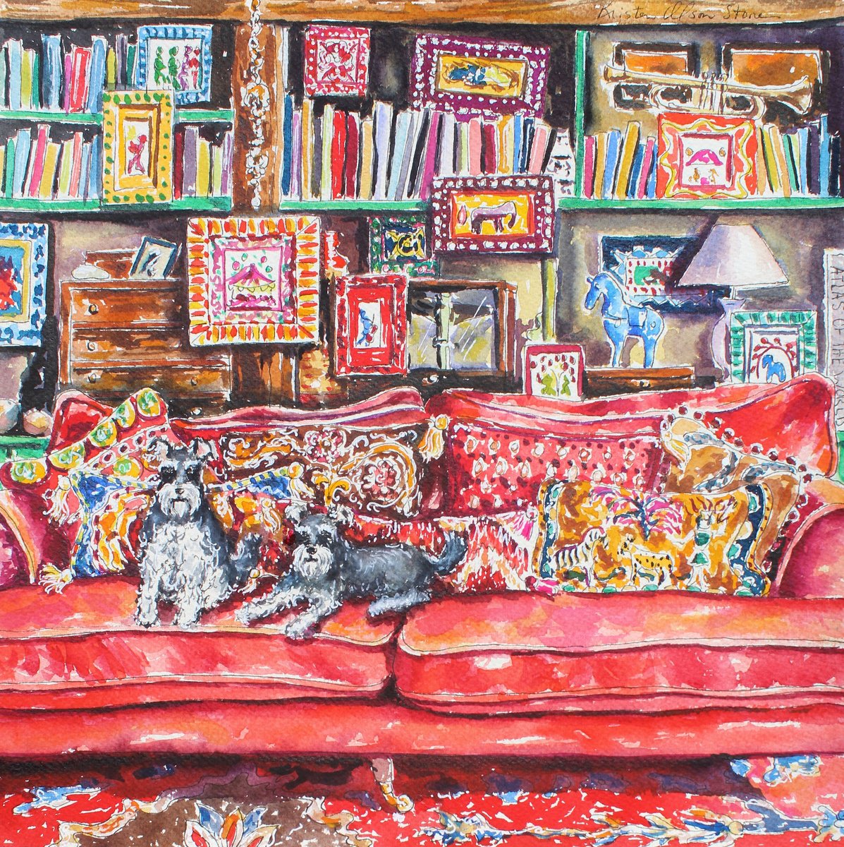 Impressionistic Animal Watercolour By Kristen Olson Stone, 10 X 10", Every Picture Tells A Story, Original Artwork