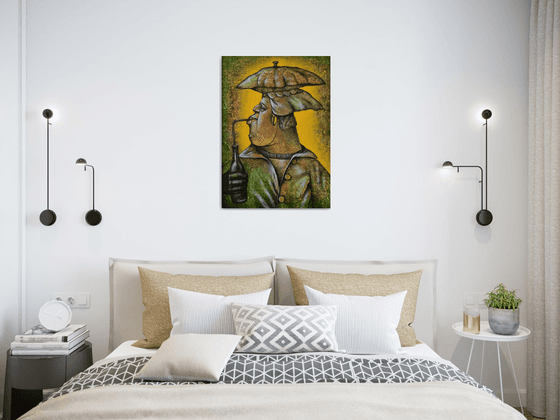 Gluttonous 50x70cm ,Acrylic/canvas, ready to hang