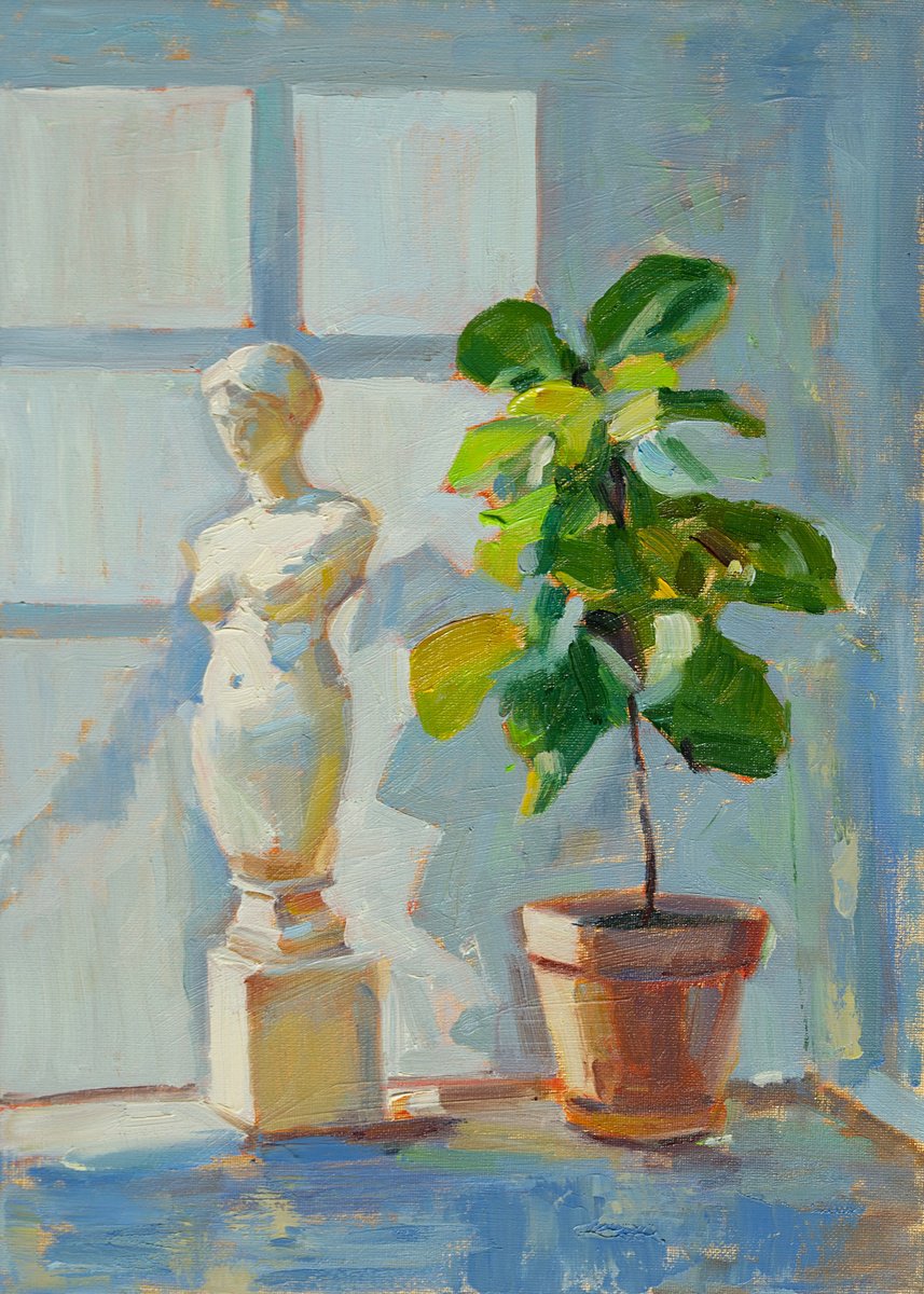 Impressionistic Still Life Oil Painting By Daria Zavadenko, 10 X 14, Dialogue, Original Artwork