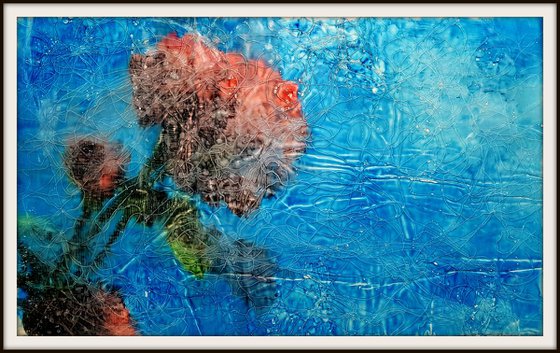 Freedom (n.314) - 82 x 50 x 2,50 cm - ready to hang - mix media painting on stretched canvas
