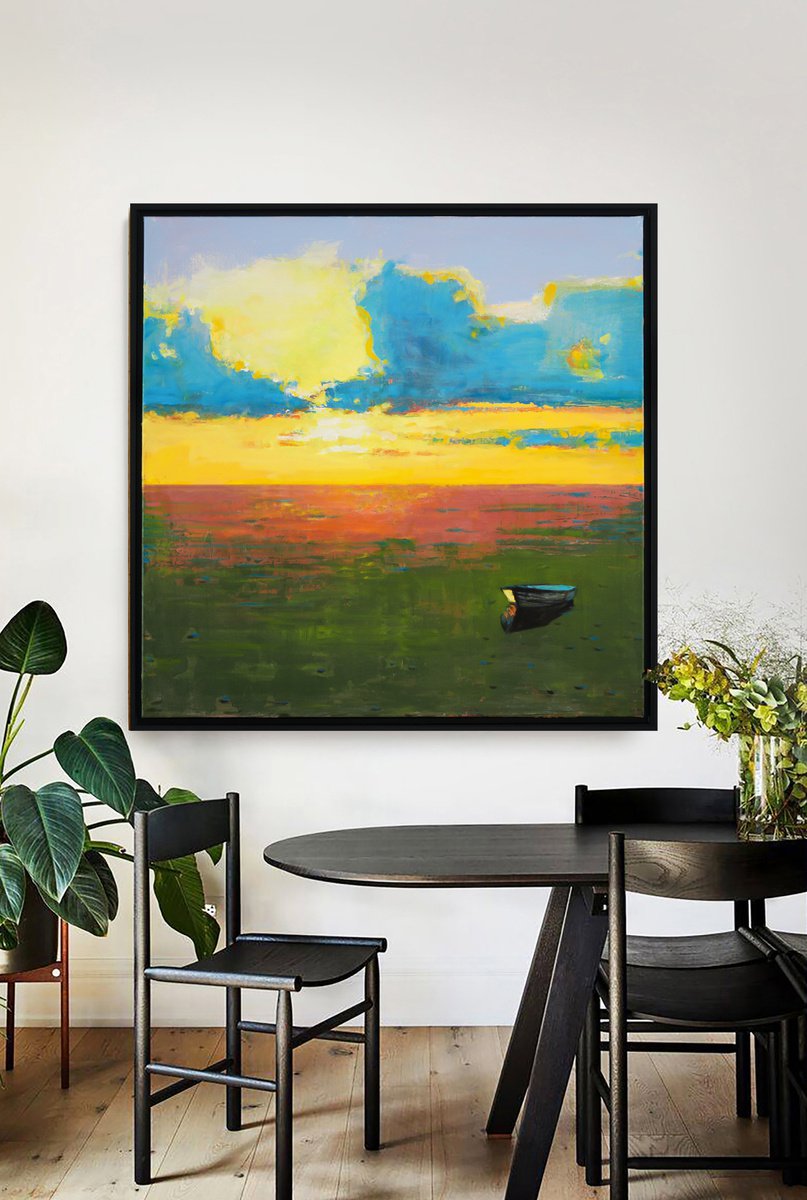 SAVE UKRAINE 30x30 inch 76x76 cm by Bo Kravchenko by Bo Kravchenko