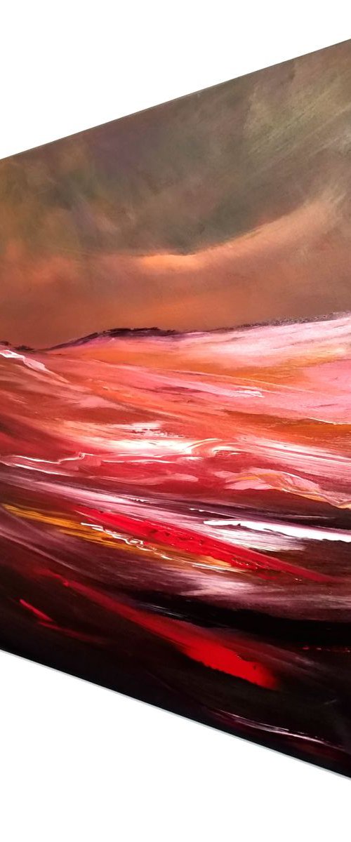 Its Your Journey... (LARGE STUNNING RED WORK) by Mel Graham