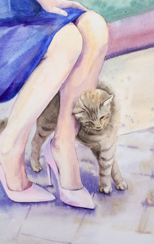 The Furry Beauty by Olga Beliaeva Watercolour