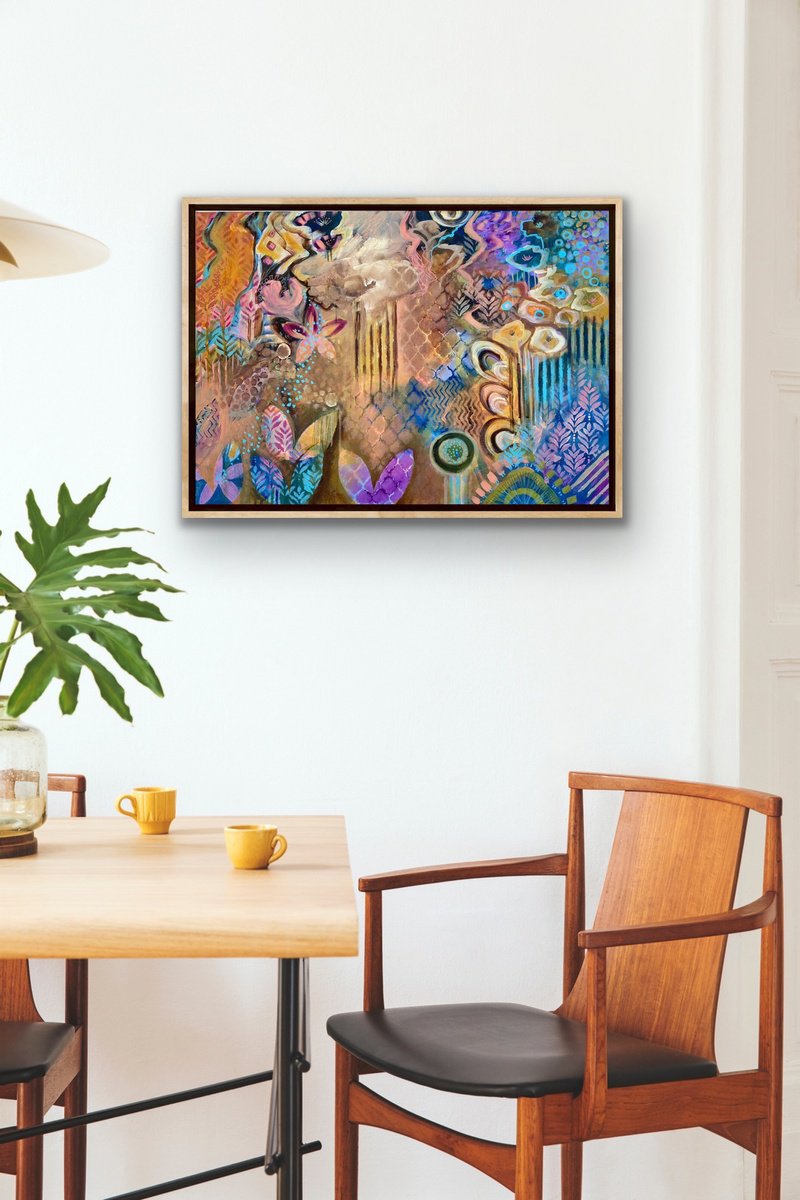 Held In Golden Bloom By Swapna Namboodiri, 28 X 20, Artwork For Sale On Artfinder