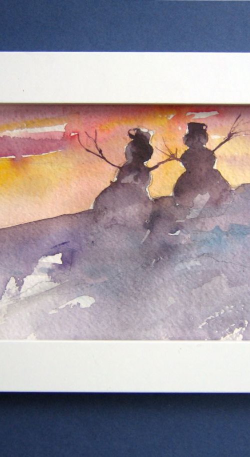 love at first sunset by Goran Žigolić Watercolors