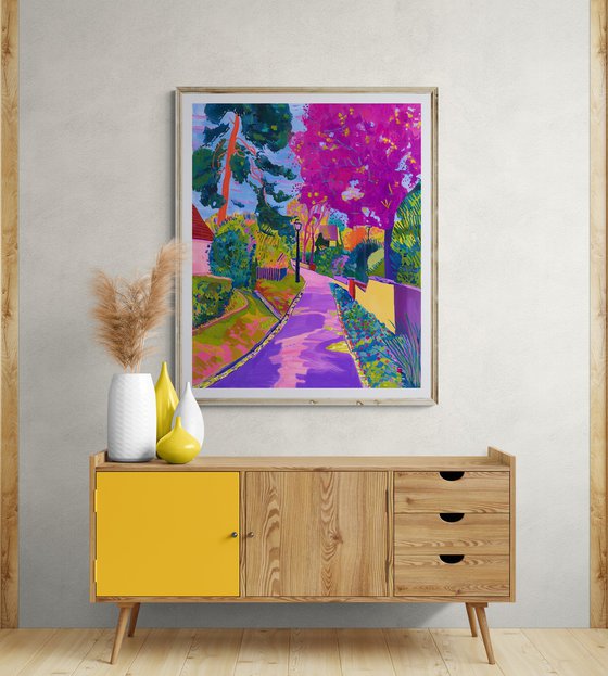 Road with Blossoming Trees