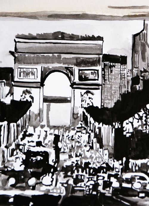Paris  / 42 x 24 cm by Alexandra Djokic