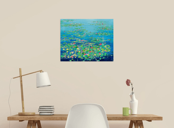 A slice of heaven! Water lilies painting