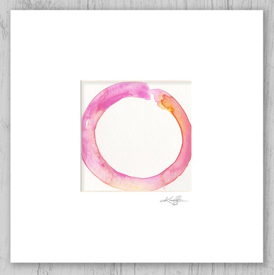 Enso 17 - Abstract Zen Circle Painting by Kathy Morton Stanion