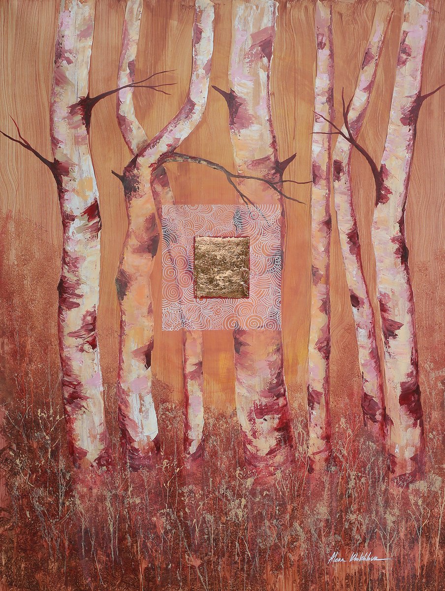 Geometric Abstract Acrylic Painting By Alena Khokhlova, 44 X 59, Journey To The Self, Original Artwork