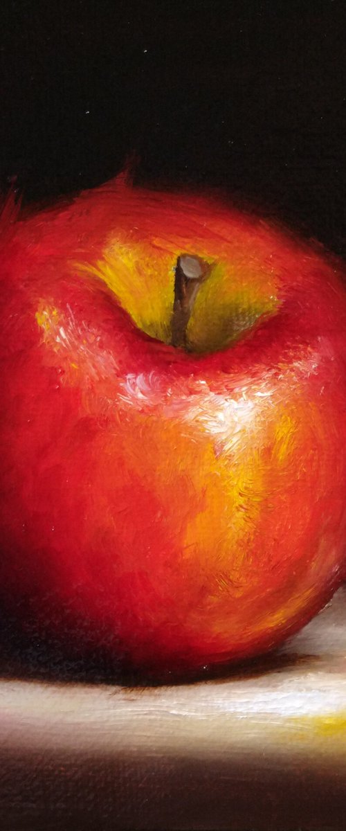 Red Apple still life by Jane Palmer Art