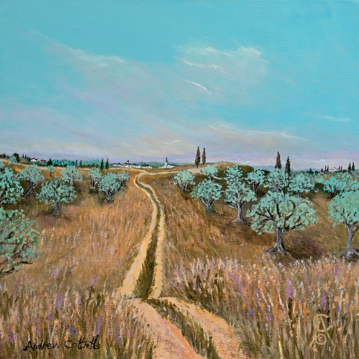 Olive Grove Stroll by Andrew Cottrell