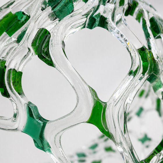 Green Fused Glass Bowl