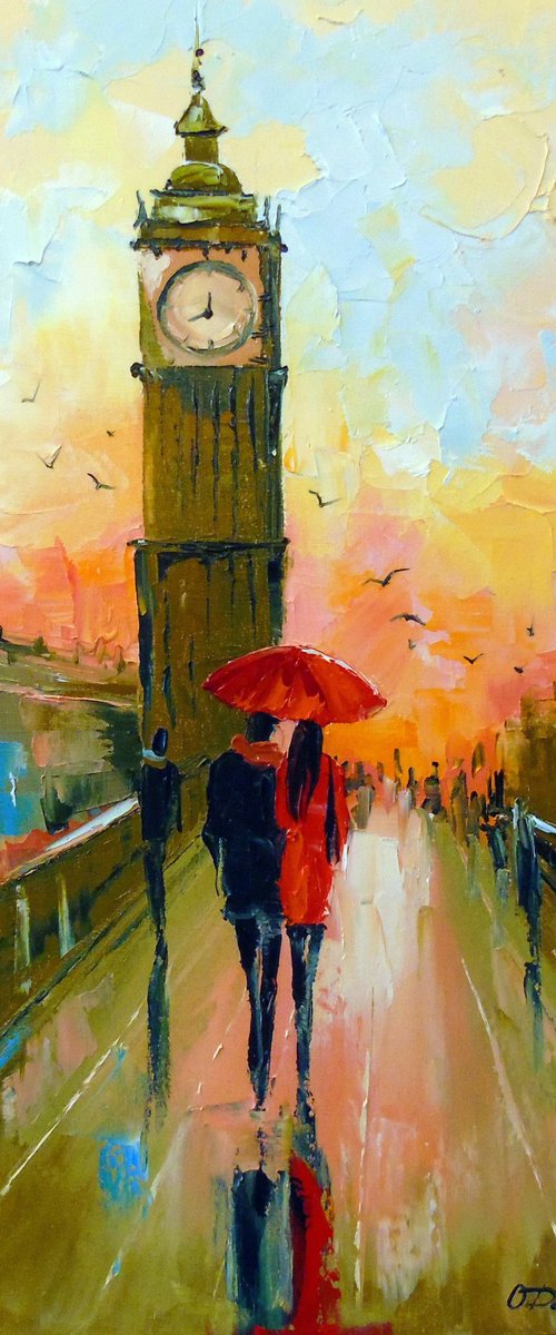 Romance of London in the evening by Olha Darchuk