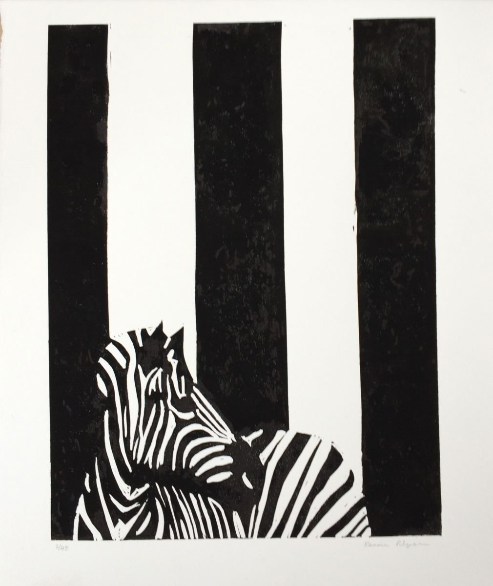 Zebra With Go Faster Stripes by Rennie Pilgrem