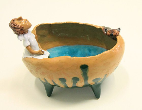 Ceramic | Bowl with girl