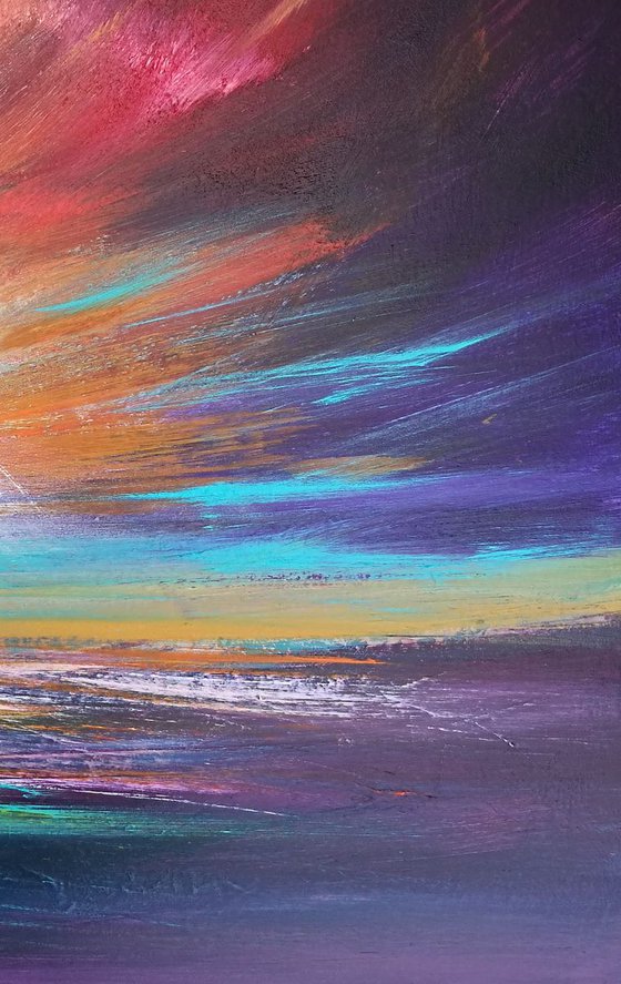 Euphoria - Sunset, Seascape, Cornwall, Skies - XL, Modern Art Office Decor Home