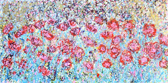 Cherry Red Poppy Meadow