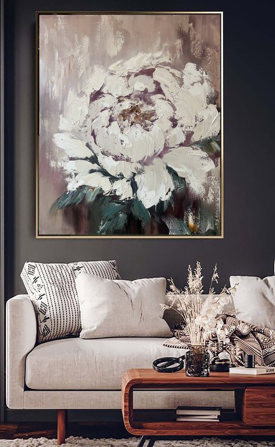 Large white peony