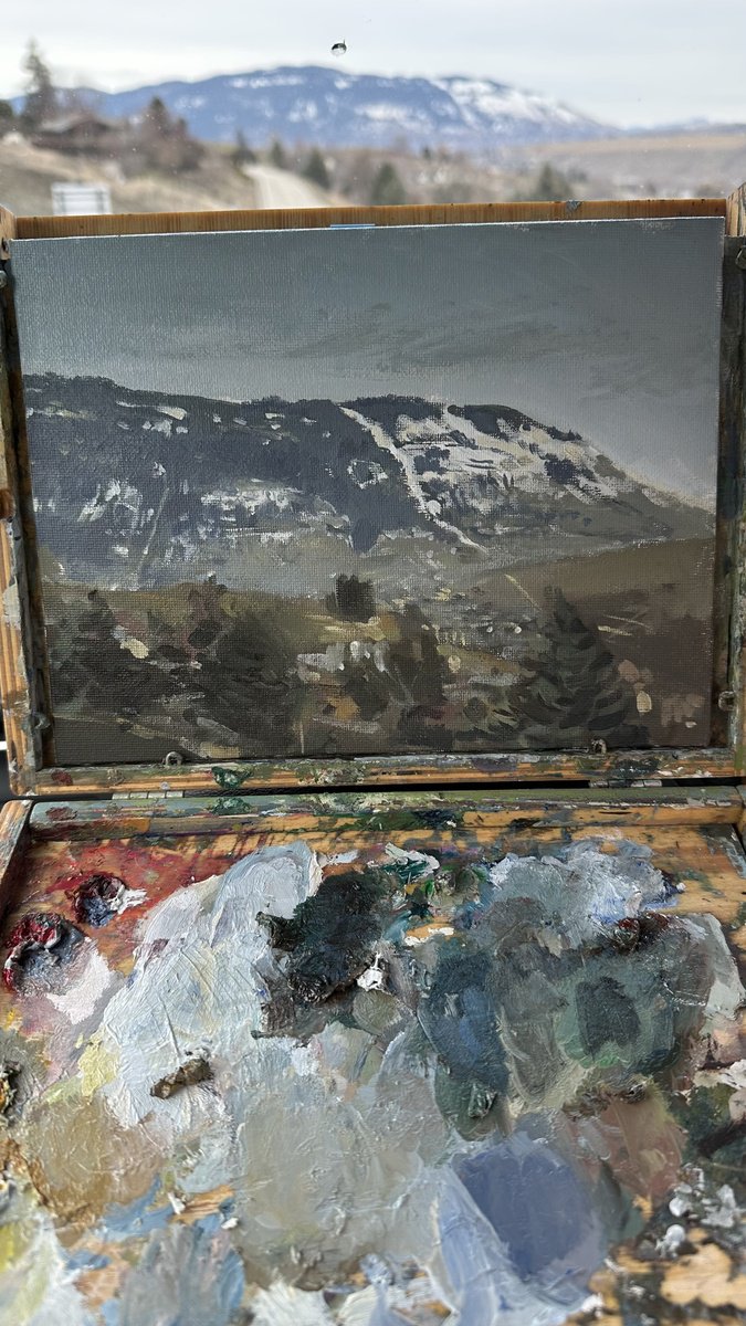 Impressionistic Landscape Oil Painting By Olha Retunska, 9 X 7", Vernon View, Original Artwork