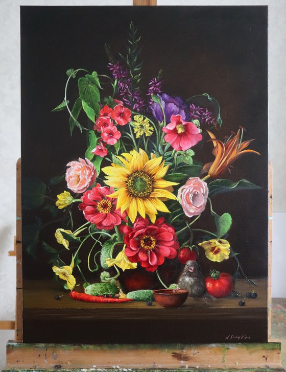 Sunflower and Garden Harvest