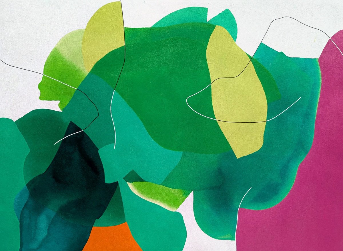 Abstract Acrylic Painting By Smit Khond, 30 X 22", As If Understood, Original Artwork