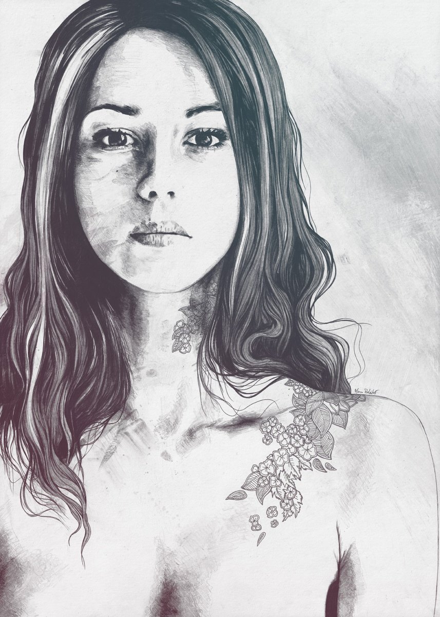 Expressive Portrait Giclee Print By Marco Paludet, 14 X 20", To Have And To Own Red Green, Original Artwork