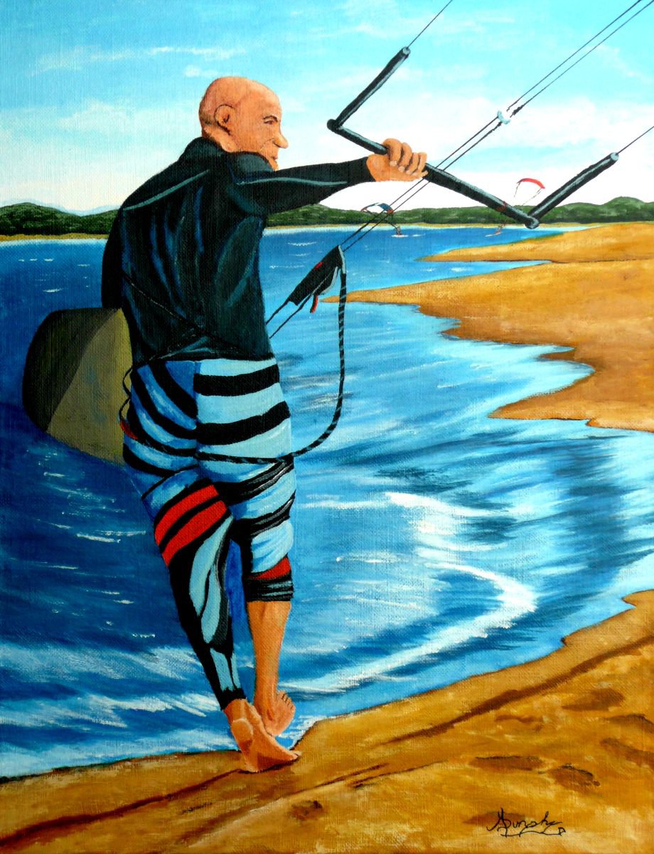 Kite Surfing by Dunphy Fine Art