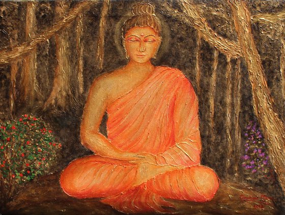 Buddha under tree