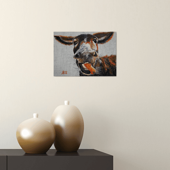 Carrot Lover... Donkey /  ORIGINAL PAINTING