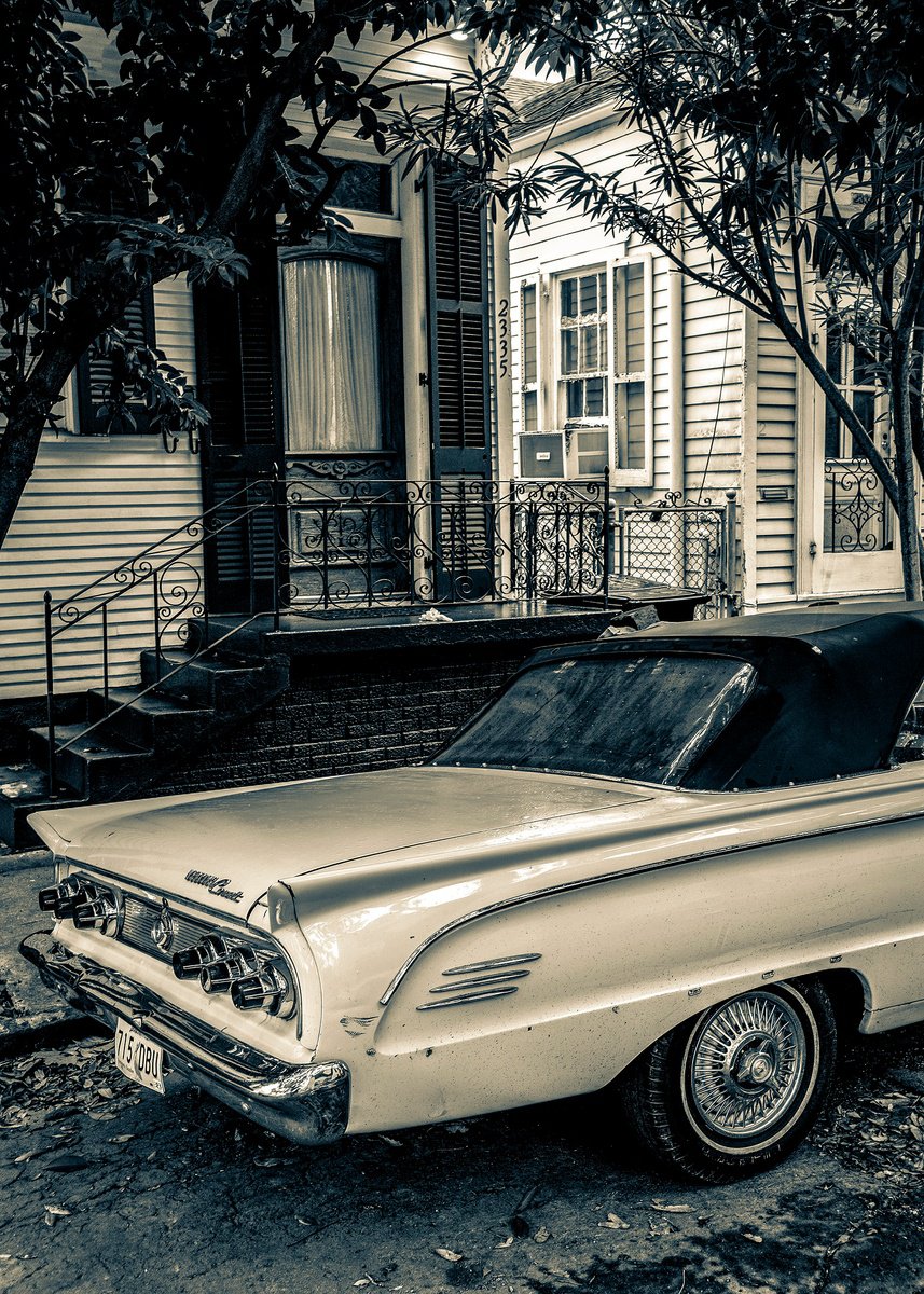 Mercury Comet Bywater- New Orleans ( Vintage Print ) by Stephen Hodgetts Photography