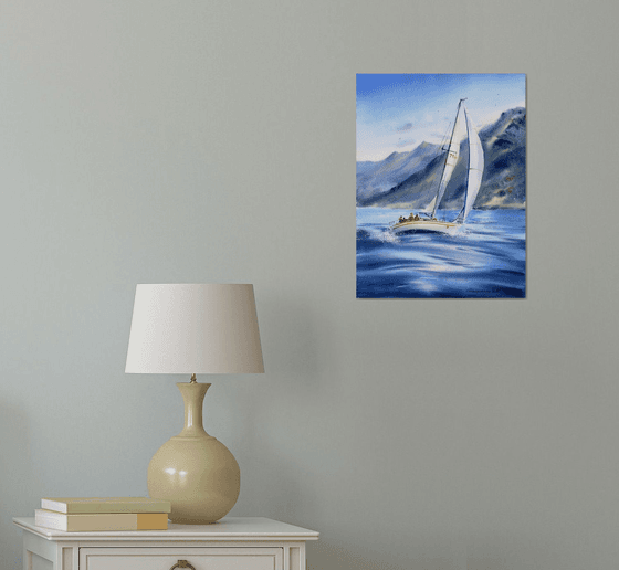 Yacht on the waves #4