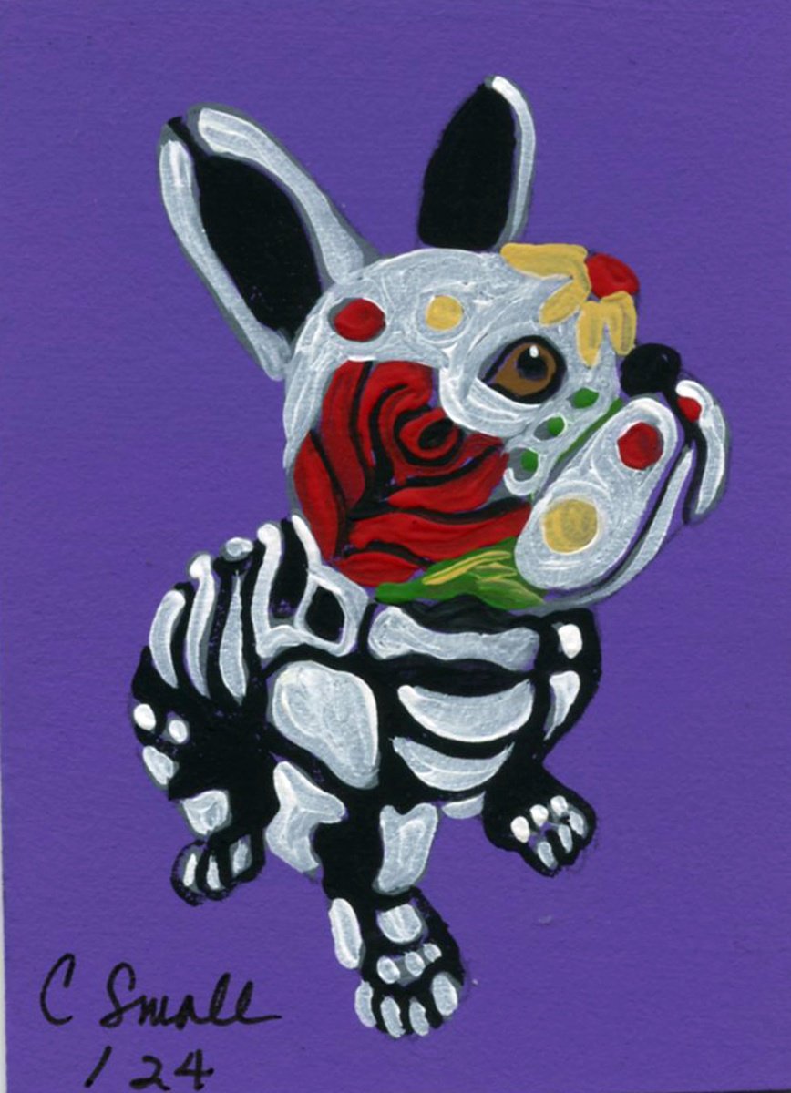 Day of the Dead French Bulldog by Carla Smale