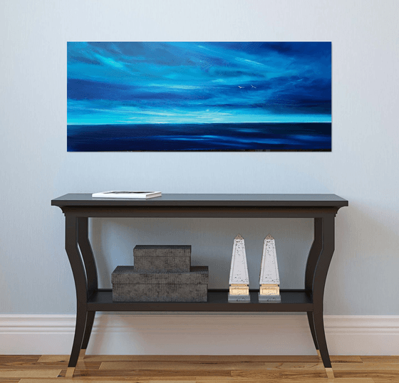 Morning Light in Blue - seascape, emotional, panoramic