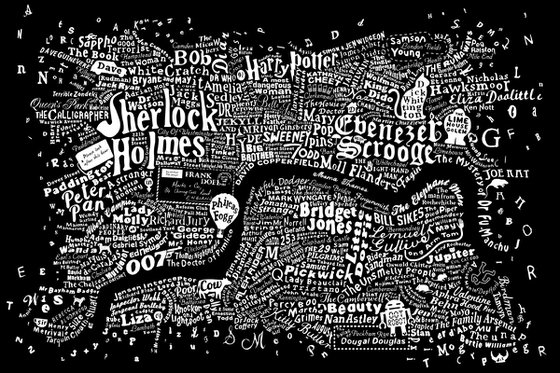 LITERARY CENTRAL LONDON MAP (black)