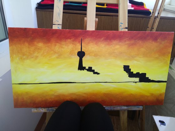 Sunset City Silhouette