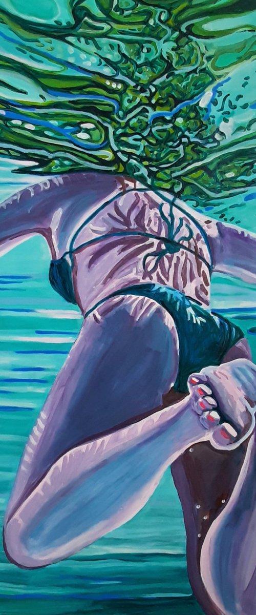 Underwater / 100 x 70 cm by Alexandra Djokic