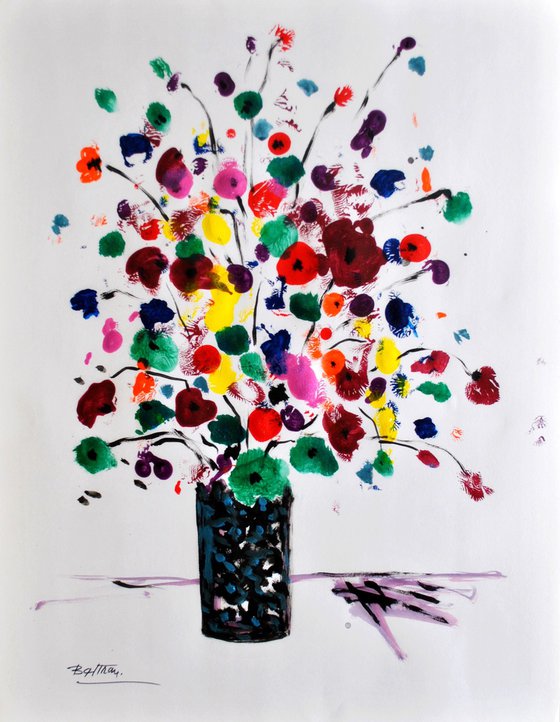 le bouquet feu d'artifice / 19,68x25,59 in.(50x65cm) / 2018