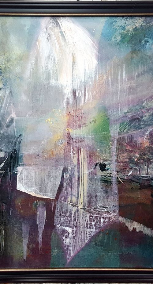 Large Painting That Light That Makes Me Look Inside Mindscape Lightscape By O KLOSKA by Kloska Ovidiu