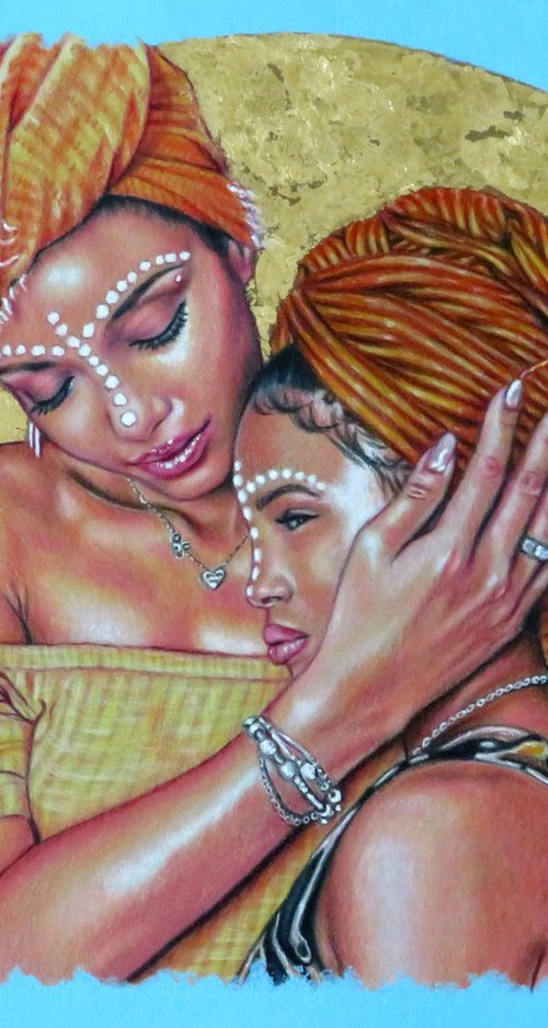 "African mother and daughter" by Monika Rembowska