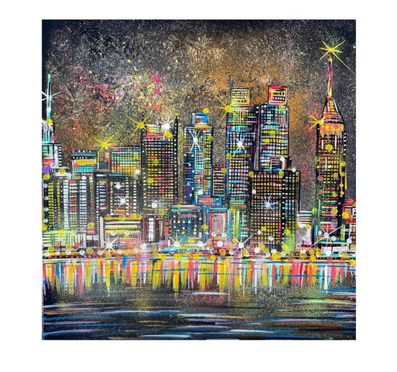 NYC skyline - painting on canvas