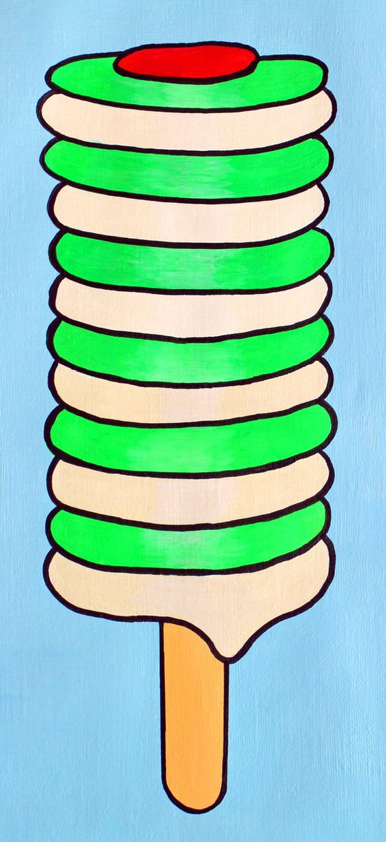 Twister Lolly - Pop Art Painting On A4 Paper (Unframed)