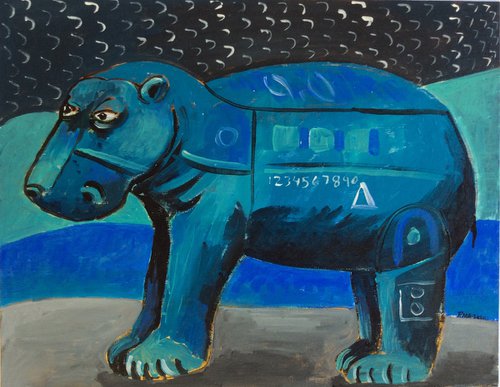 Blue Baby Hippo” by Roberto Munguia Garcia