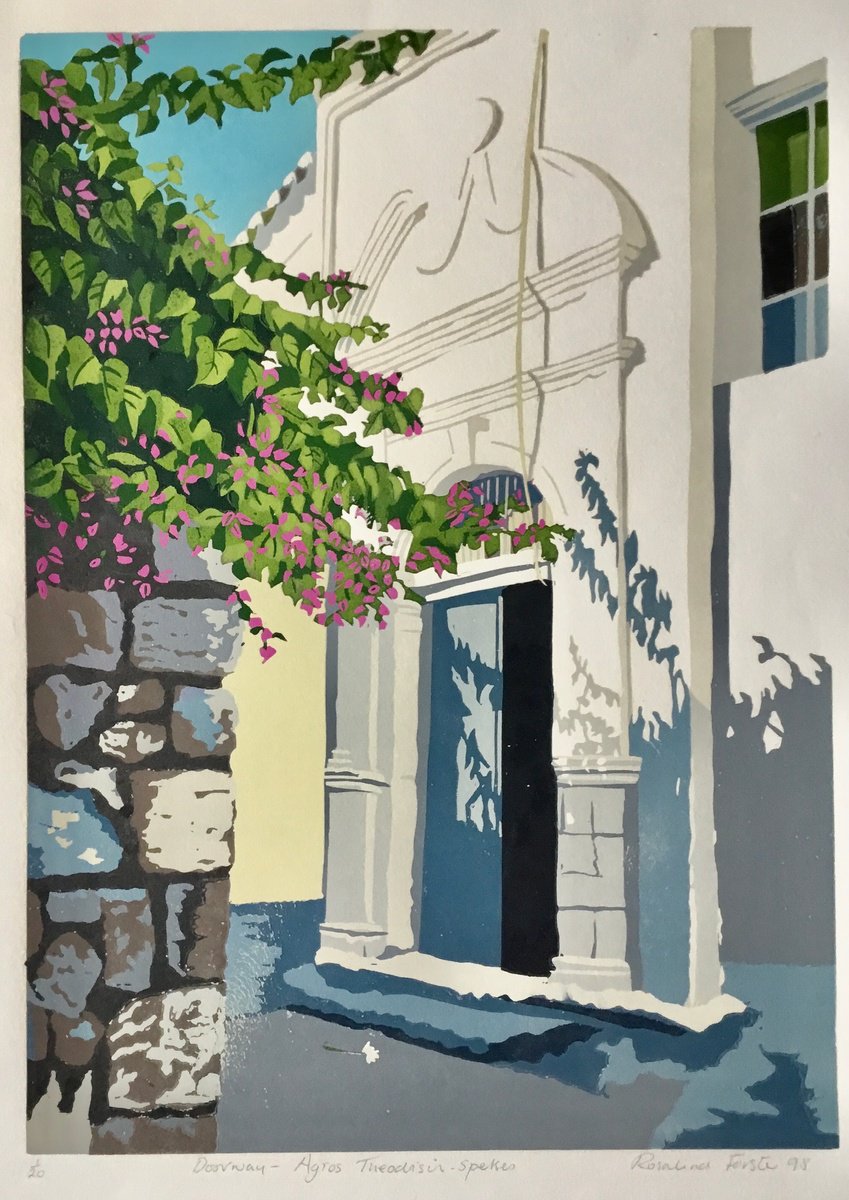 Doorway Aghios Thodosis Spetses by Rosalind Forster