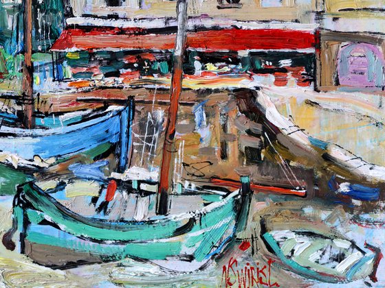 Boats in Auray. Brittany.