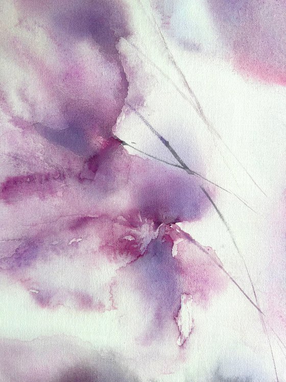 Abstract flowers in pink colors