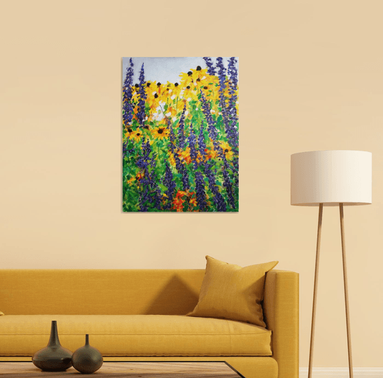 Flower Festival II /  ORIGINAL ACRYLIC PAINTING