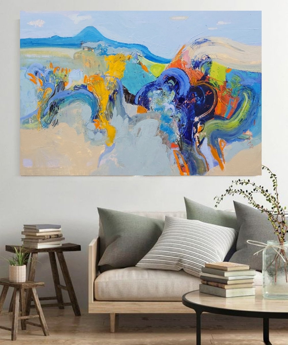 Abstract Landscape By Victoria Cozmolici, 51 X 35, Artwork For Sale On Artfinder