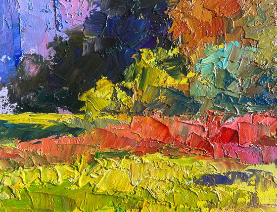 Autumn Meadows Outside the City